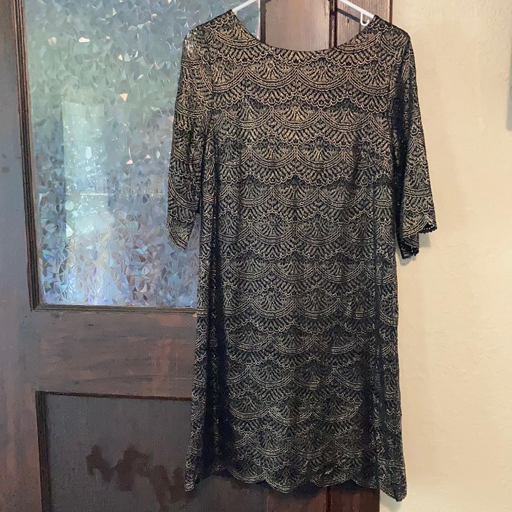 Black and gold dress from Francescas